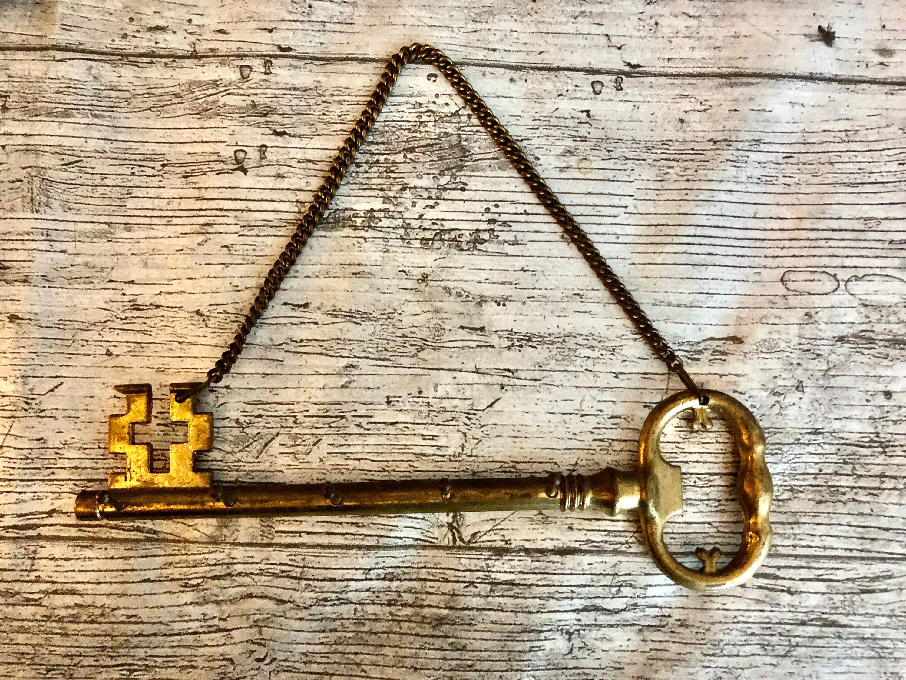 Brass Key Rack Key Etsy