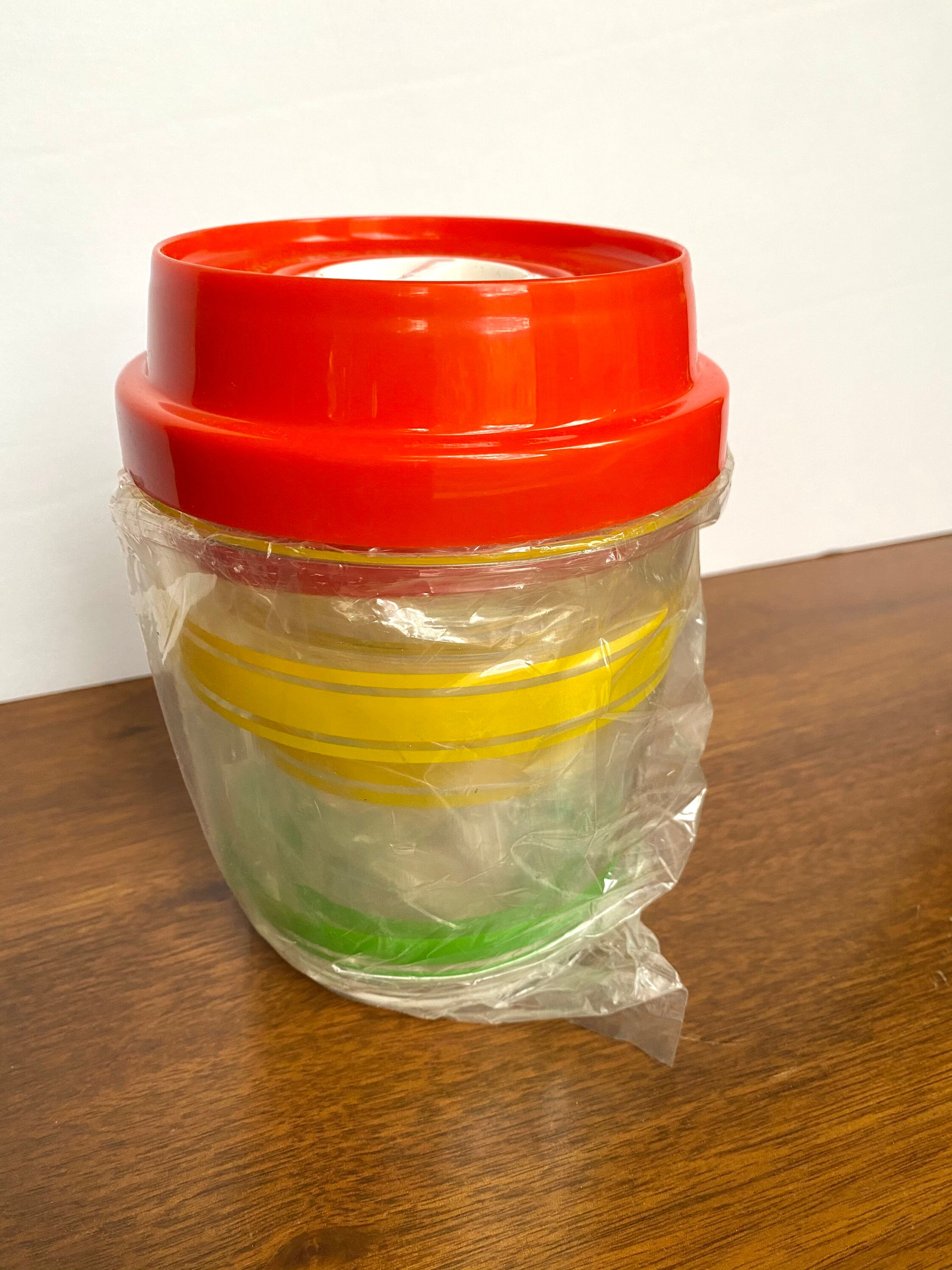 Retro Set of Two Storage Containers Date Dial Lids Etsy