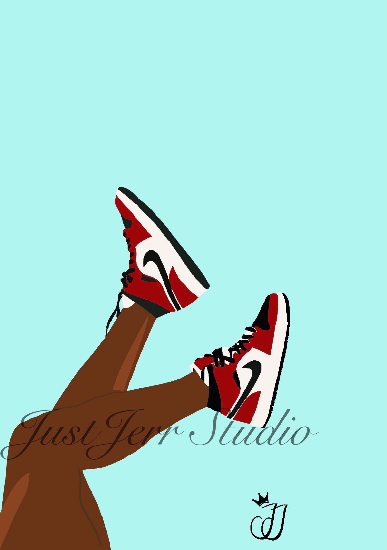 Air Jordan 1's Wall Art/ Jordan Illustration/ Custom Air Etsy