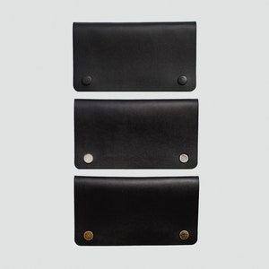 Leather flap wallet pouch Genuine leather coin purse Minimalist Credit card case
