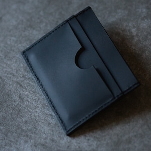 Creditcardhouder Minimalistische kaartportemonnee Echt leren slanke portemonnee Leren kaarthouder Eenvoudig ontwerp herenportemonnee
