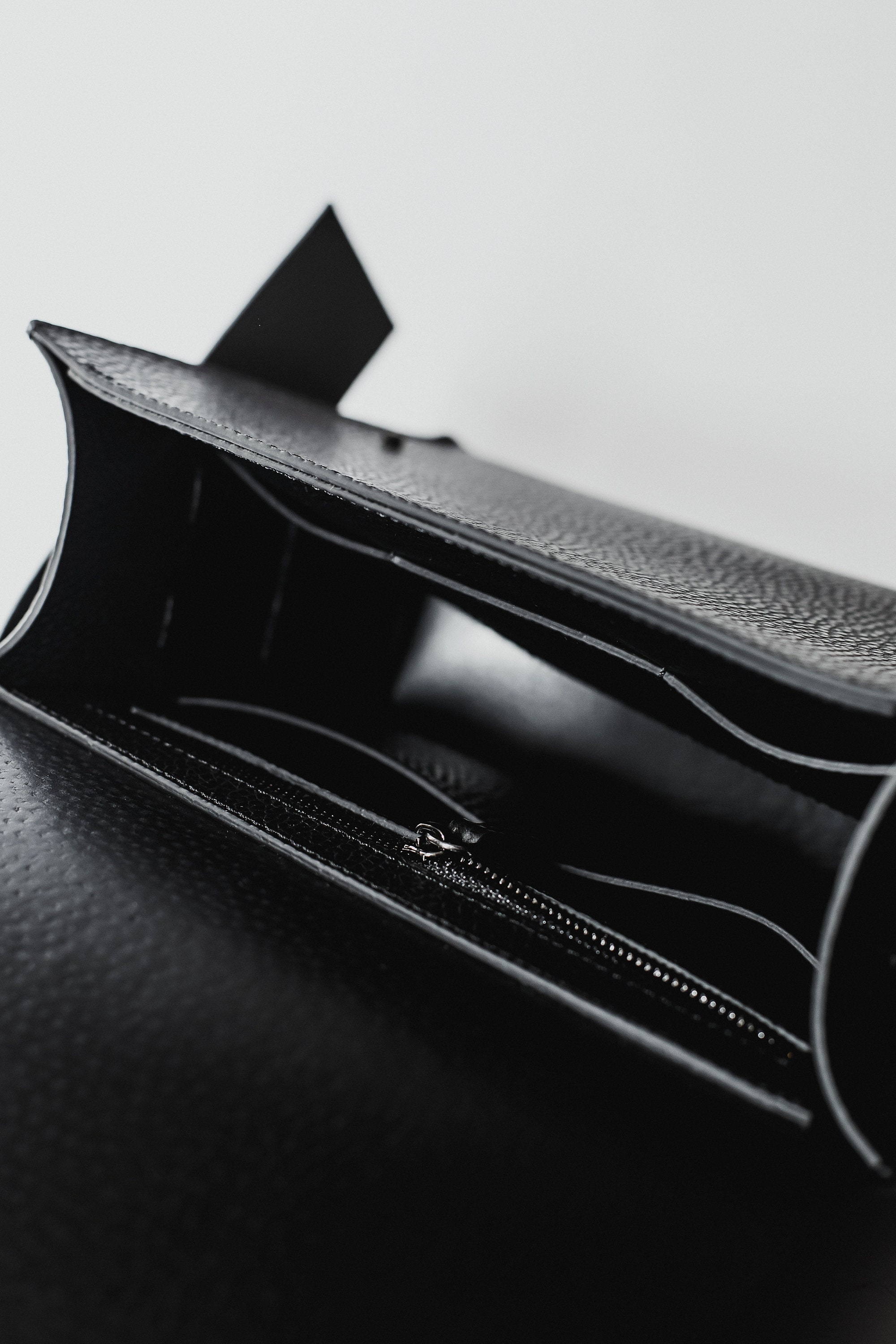 Rectangle Crossbody Boxy Bag Black Leather Waist Hip Belt Bag Wide ...