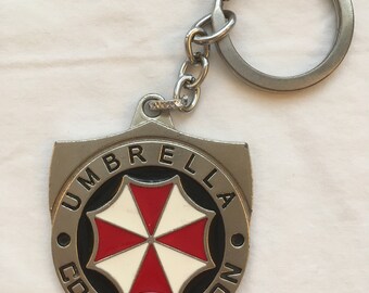 NEW Resident Evil Umbrella Logo Jumbo Keyring Zombie Memorabilia