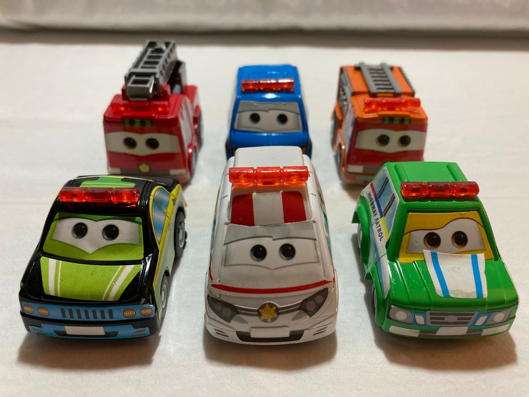 Play Right Pullbackandgo Emergency Vehicles Lot Police Etsy