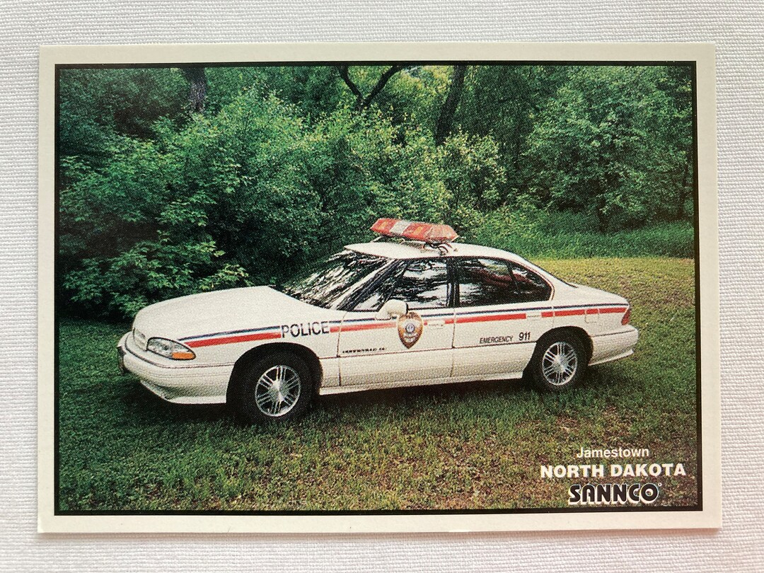 Pontiac Bonneville Police Car Trading Card Jamestown North Etsy
