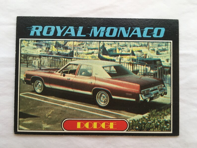 Vintage Dodge Trading Cards Royal Monaco /& Charger SE Topps Autos of 1977