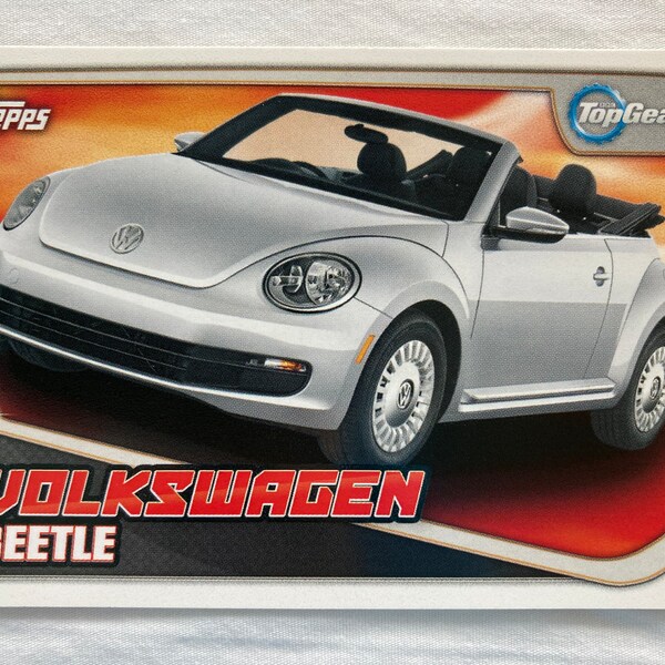 2016 Volkswagen Beetle Convertible Trading Card - Topps Top Gear Turbo Attax