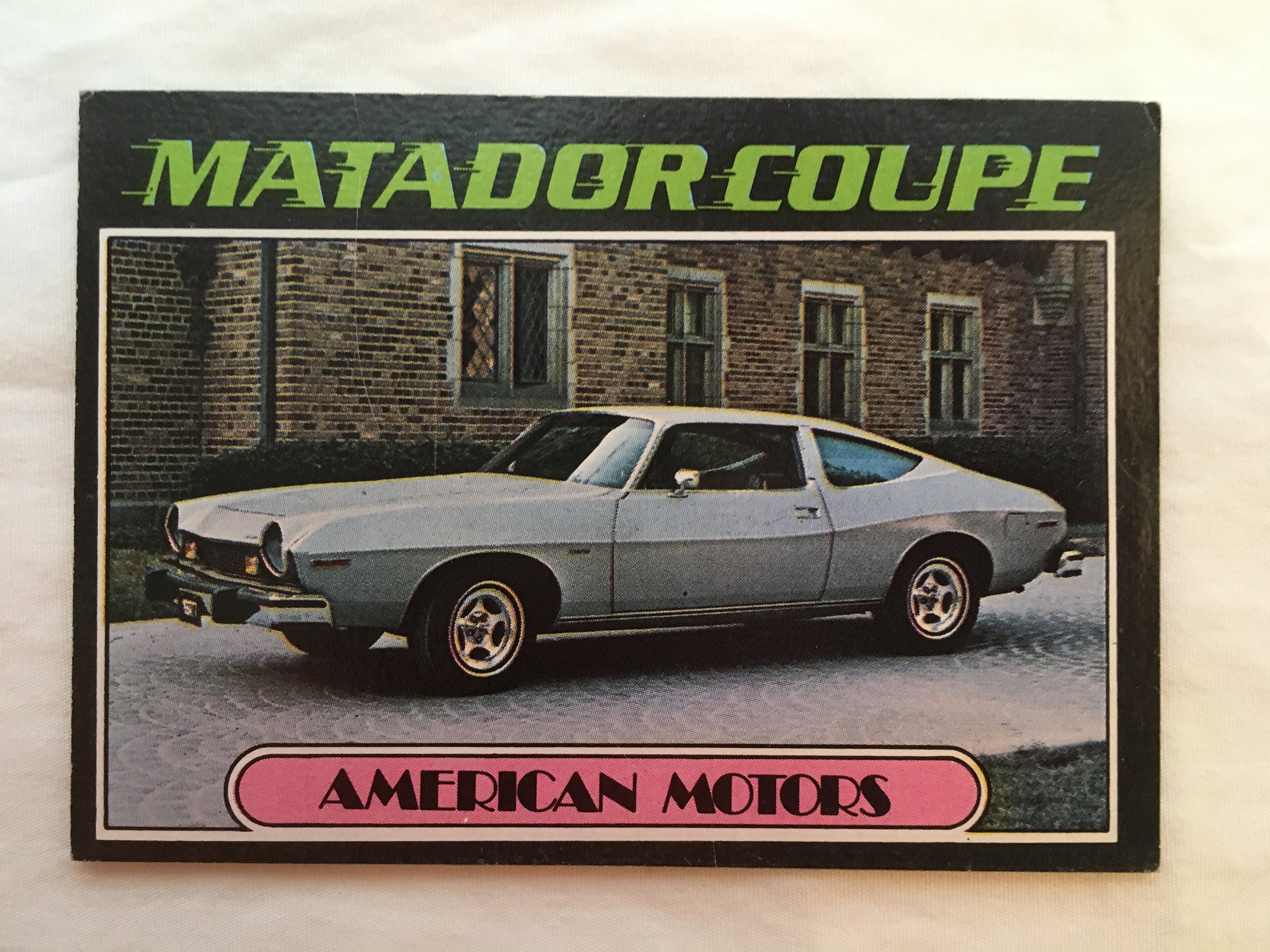 Vintage Amc Matador Coupe Trading Card Topps Autos Of 1977 Etsy