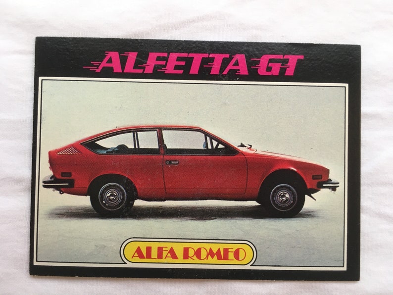 Vintage Alfa Romeo Topps Autos of 1977 Complete Set of 3 Cards