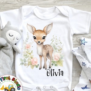 Deer PNG, Woodland Sublimation, Baby Deer PNG, Deer Little One, Oh Deer Outfit, Deer Baby Shower PNG, Deer Sublimation Take Home Name Girl