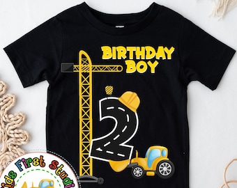 Crane Loader PNG Construction Trucks Watercolor Sublimation Digital Download Shirt PNG 2nd Birthday Construction Truck For Kids Birthday Boy