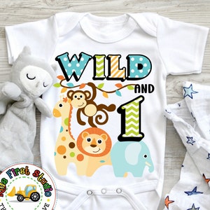 Family Matching Wild One PNG Birthday Sublimation Safari Jungle Animals Birthday Party Family Birthday Outfit Lion Giraffe PNG Kids & Adults