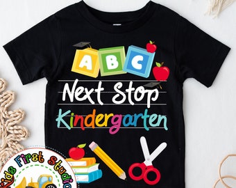 Preschool Graduation PNG Family Matching Sublimation Digital Download Shirt PNG Graduate Kid Next Stop Kindergarten Family Grad Party PNG