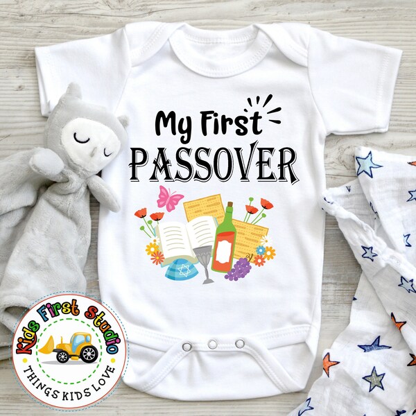 My First Passover Baby Boy Girl Bodysuit Outfit For Little Kids Jewish Holiday Pesach Passover Gift Apparel Cute One Piece Pesah Seder Baby