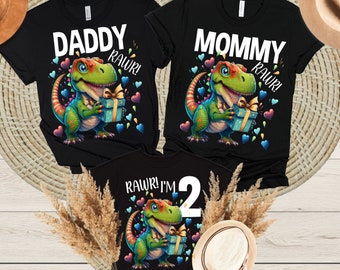 Dinosaurs Birthday PNG Family Matching Sublimation Digital Download Shirt PNG T-Rex Theme Birthday Kid Matching Family Dinosaurs Dino Gifts