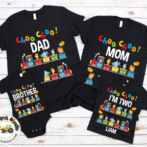Family Matching Choo Choo Zoo Train Birthday Shirts, Personalized Train Party, Family Birthday Photo Custom Outfit Kids Toddlers Adults Tee