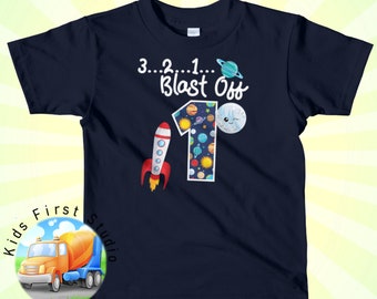Fun Bedtime or Anytime Bella T-shirt Cotton Comfy T-Shirt Blast Off To Bed with Rocket