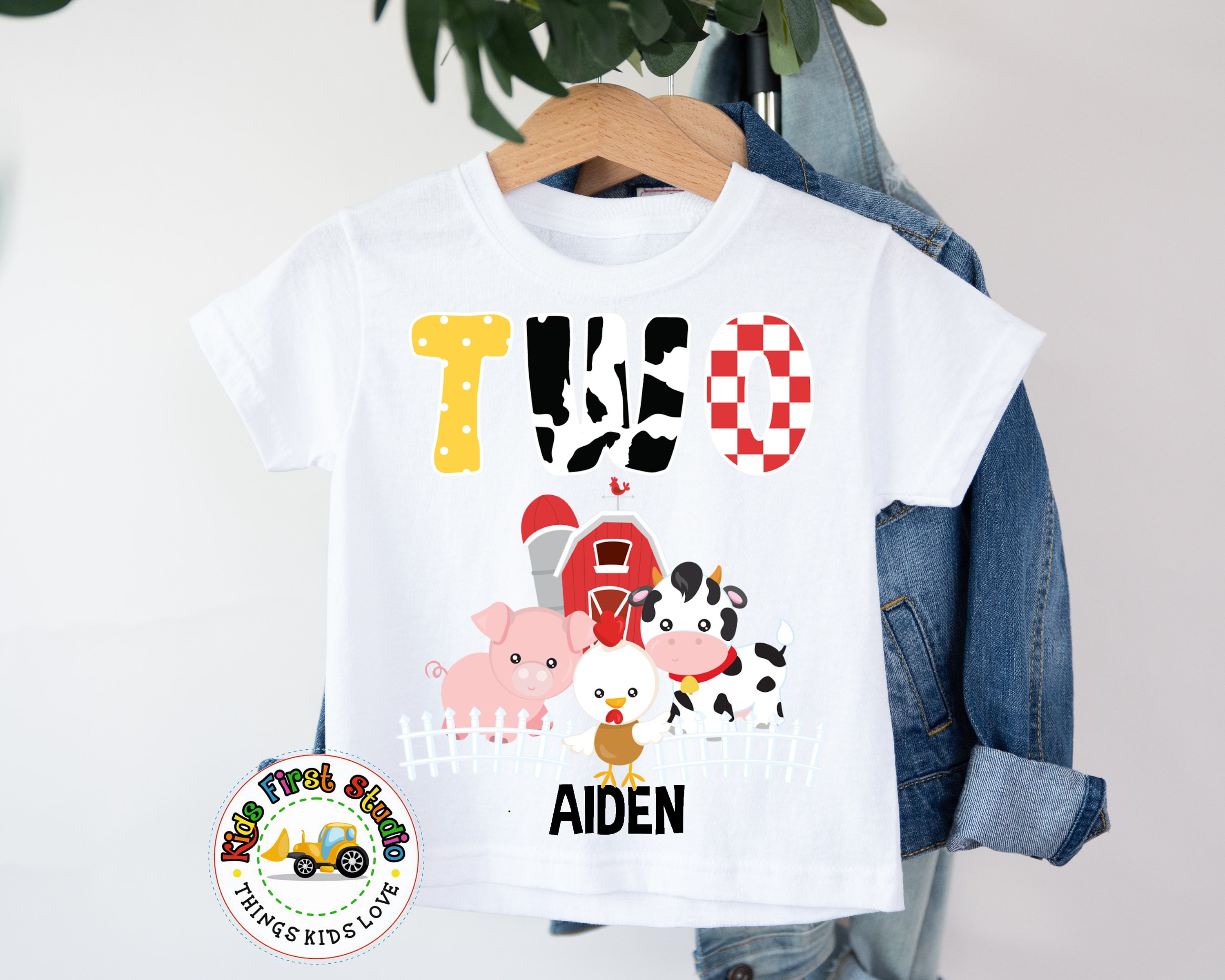 Inktastic 'Barnyard Cutie I'm 2' Toddler Long Sleeve T-Shirt – Cute Farm Animal Birthday Tee