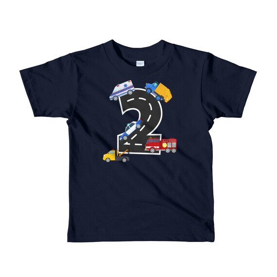 3rd Birthday Boys Fire Truck Police Car T-Shirt 3 Year Old 3rd Birthday Boys Fire Truck Police Car T-Shirt 3 Year Old