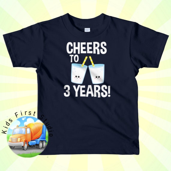 Cheers to Three Years 3rd Birthday Party 3 Year Old Toddler Boy