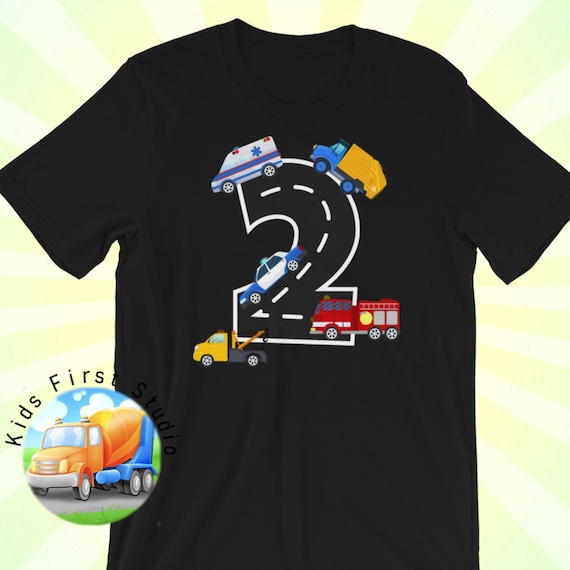 Kids Fire Truck Ambulance Garbage Truck Police Car T-Shirt Kids Fire Truck Ambulance Garbage Truck Police Car T-Shirt