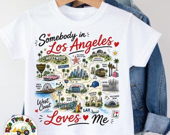 Custom Somebody Loves Me T-Shirt, Personalized City Map Hometown Shirt, Add Any City Grandparents Baby Kids Gift Bodysuit for Boys and Girls