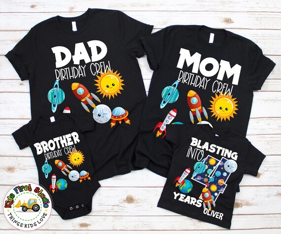 Mom Outer Space Birthday Party T-Shirt Mom Outer Space Birthday Party T-Shirt