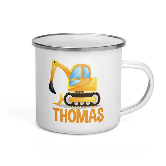 Tazza personalizzata per bambini con nome e motivo unicorno tazza smaltata regali individuali ragazza idea regalo compleanno bambini ragazza ragazzo tazza di metallo smalto