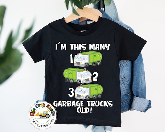 3rd Birthday Garbage Truck Shirt, Counting 123 Tee, Year Old