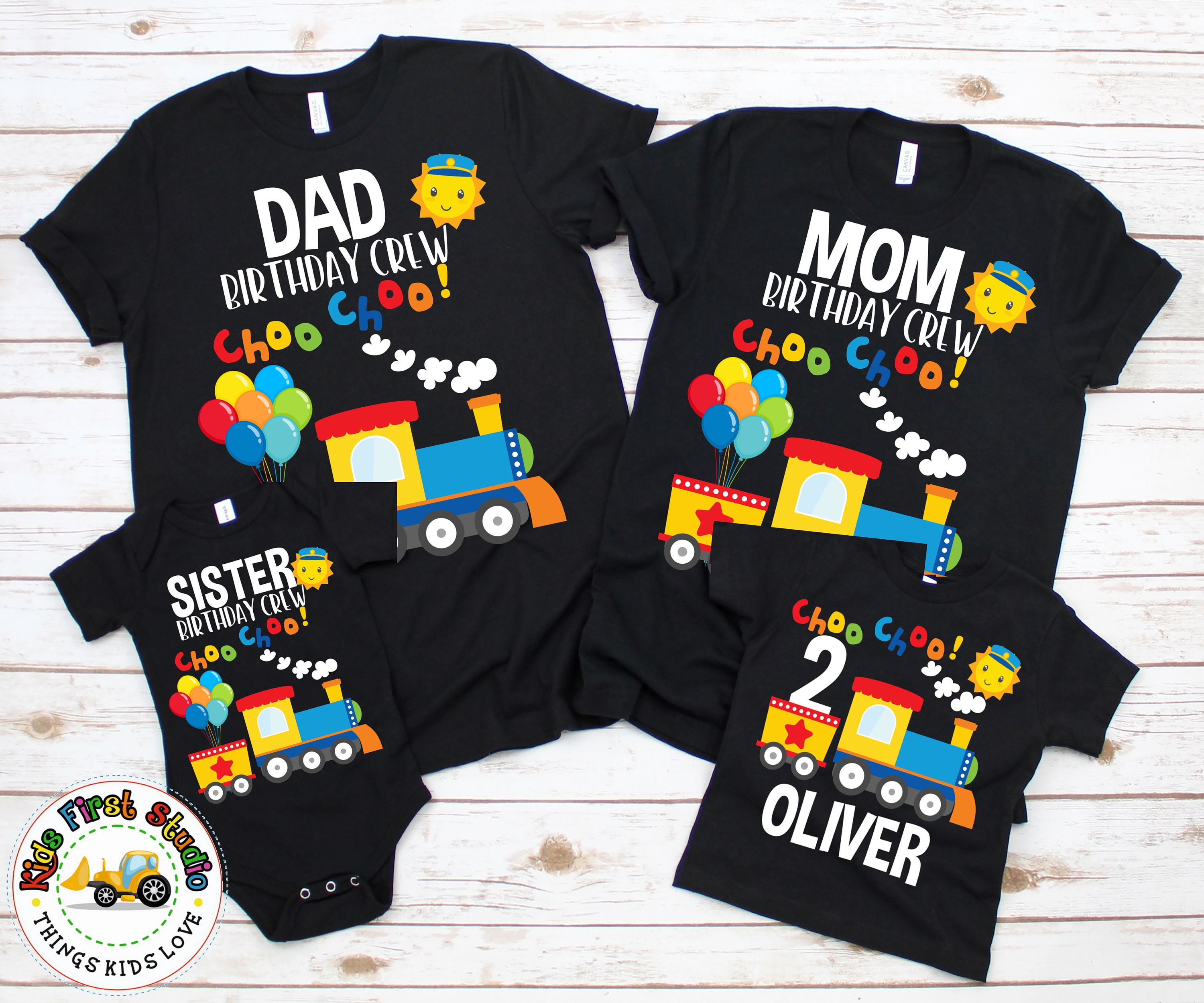Family Matching Choo Choo Train Birthday Shirts Personalized Etsy 日本