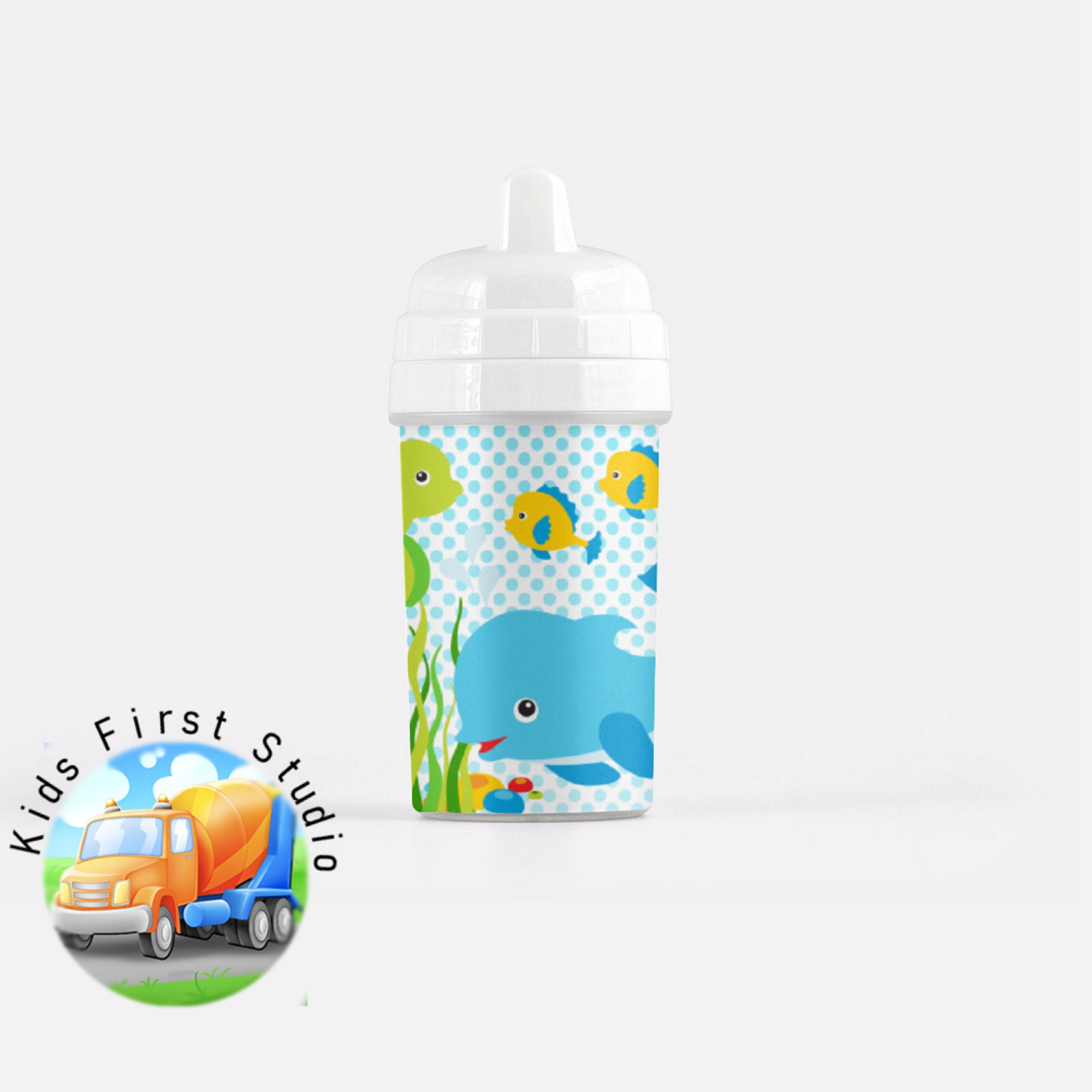 Fishing Themed Personalized Sippy Cup - 12 oz Kids Tumbler with