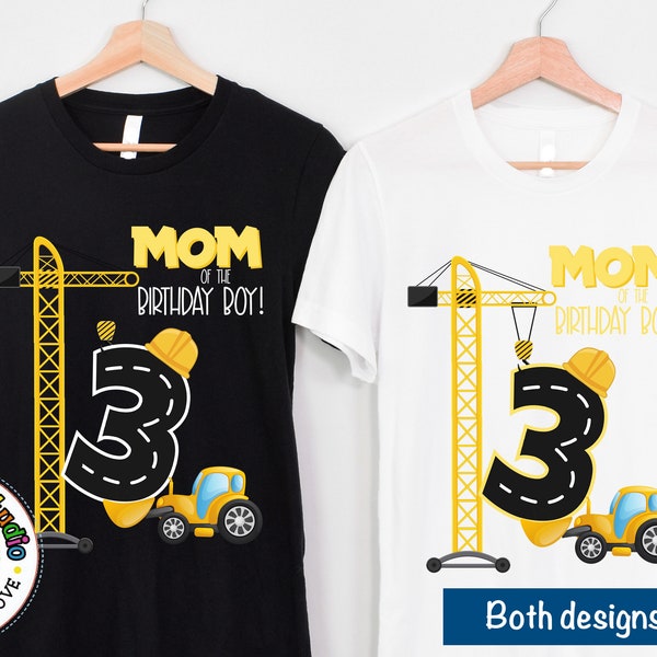 Construction Birthday Crane PNG Personalized Crane Digger Truck 3rd Birthday Party Family Birthday Mom Of The Birthday Boy Crane 3rd PNG