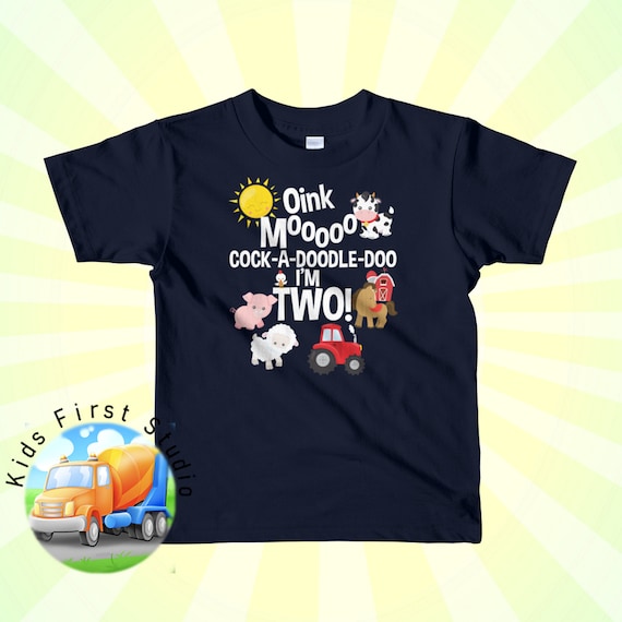 Kids Kids 2nd Birthday Tractor Party 2 Year Old Toddler T-Shirt Kids Kids 2nd Birthday Tractor Party 2 Year Old Toddler T-Shirt