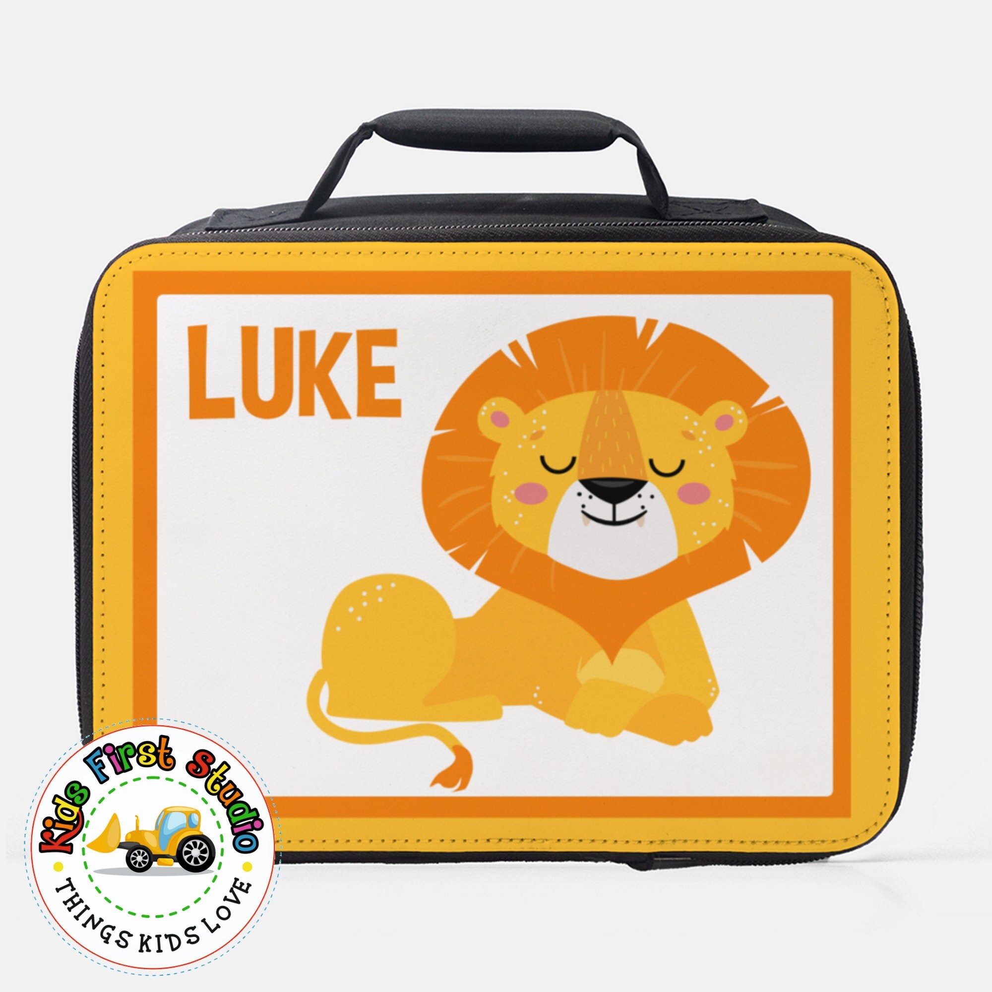 Personalized Lion Lunch Box Gift for Kids Lunch Bag Lunchbox for