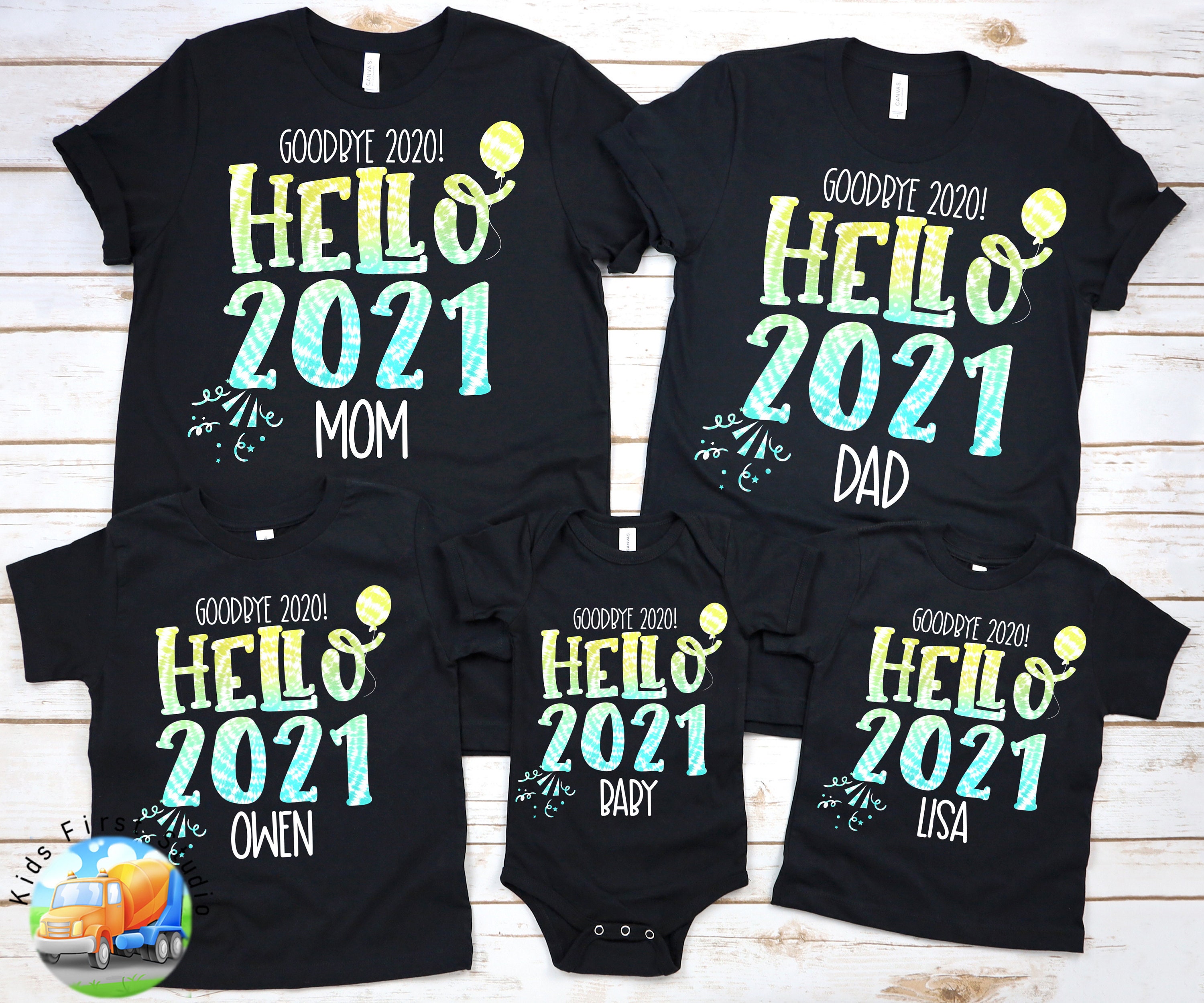 kids new years shirts