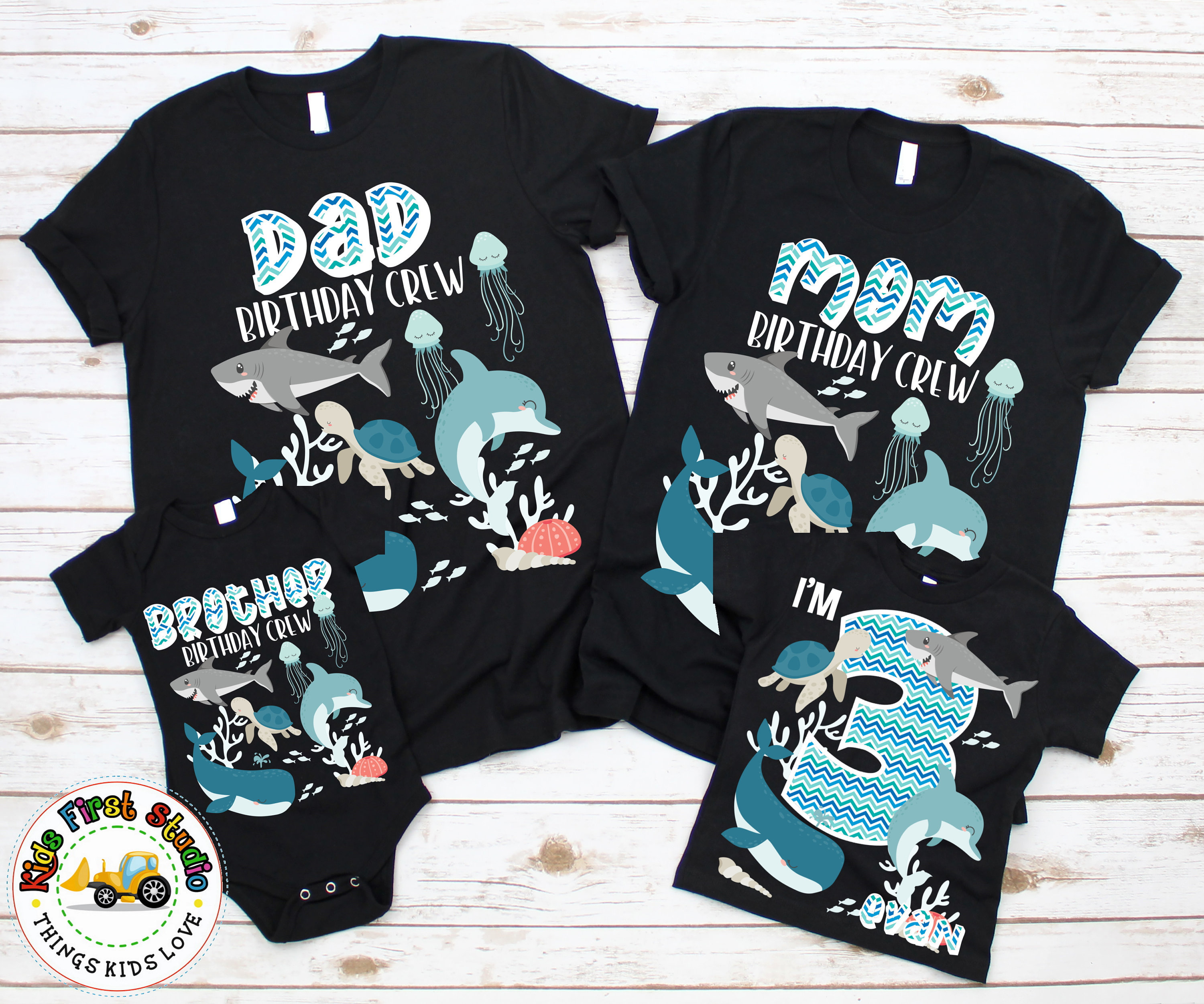Family Matching Ocean Sea Birthday Shirts Personalized Sea Etsy
