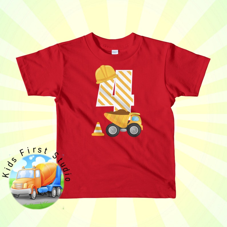 Boys Construction Dump Truck Birthday Construction Shirt Etsy