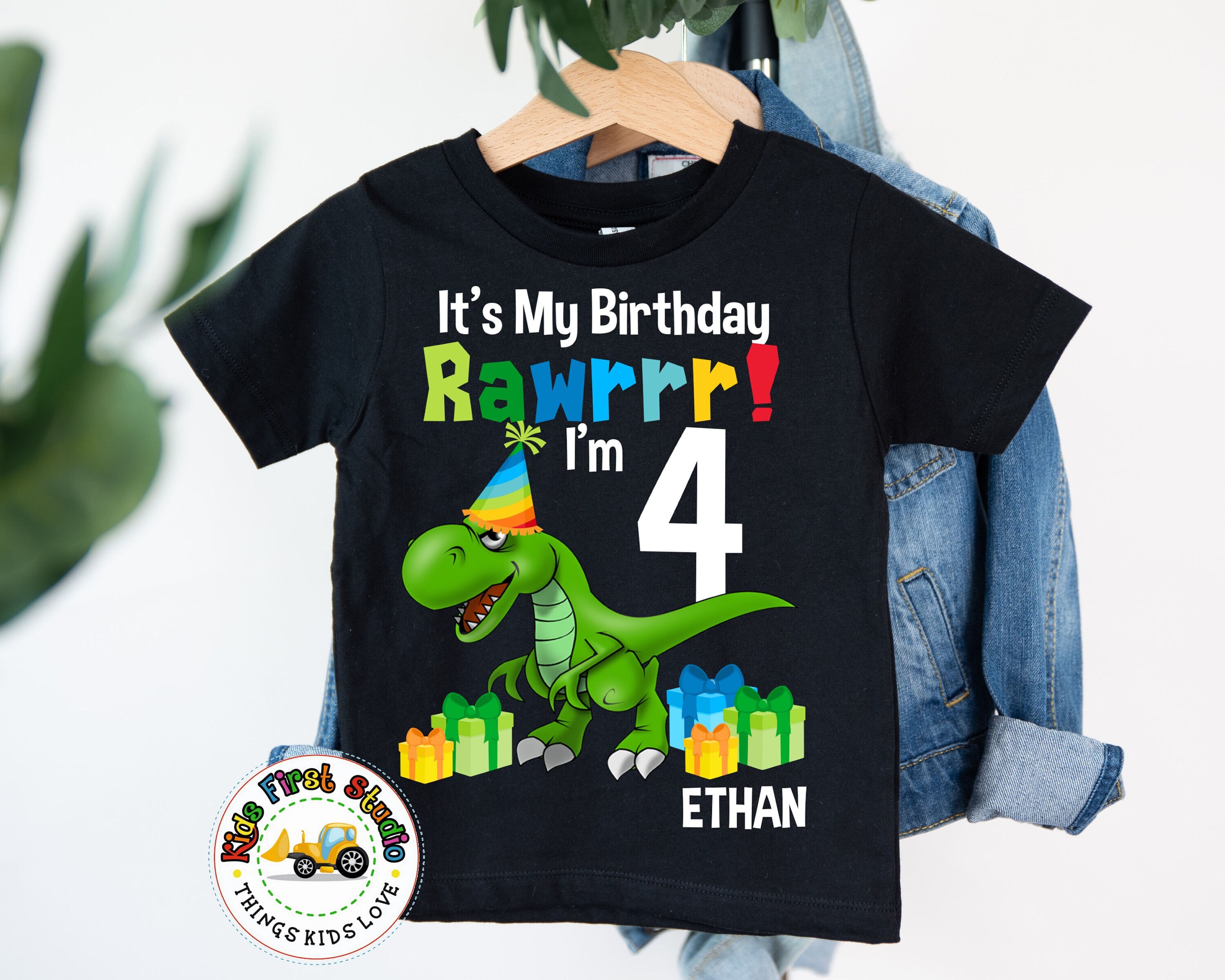 Rawr I'm 4, Rawr I'm Four, Dinosaur 4th Birthday, Dinosaur