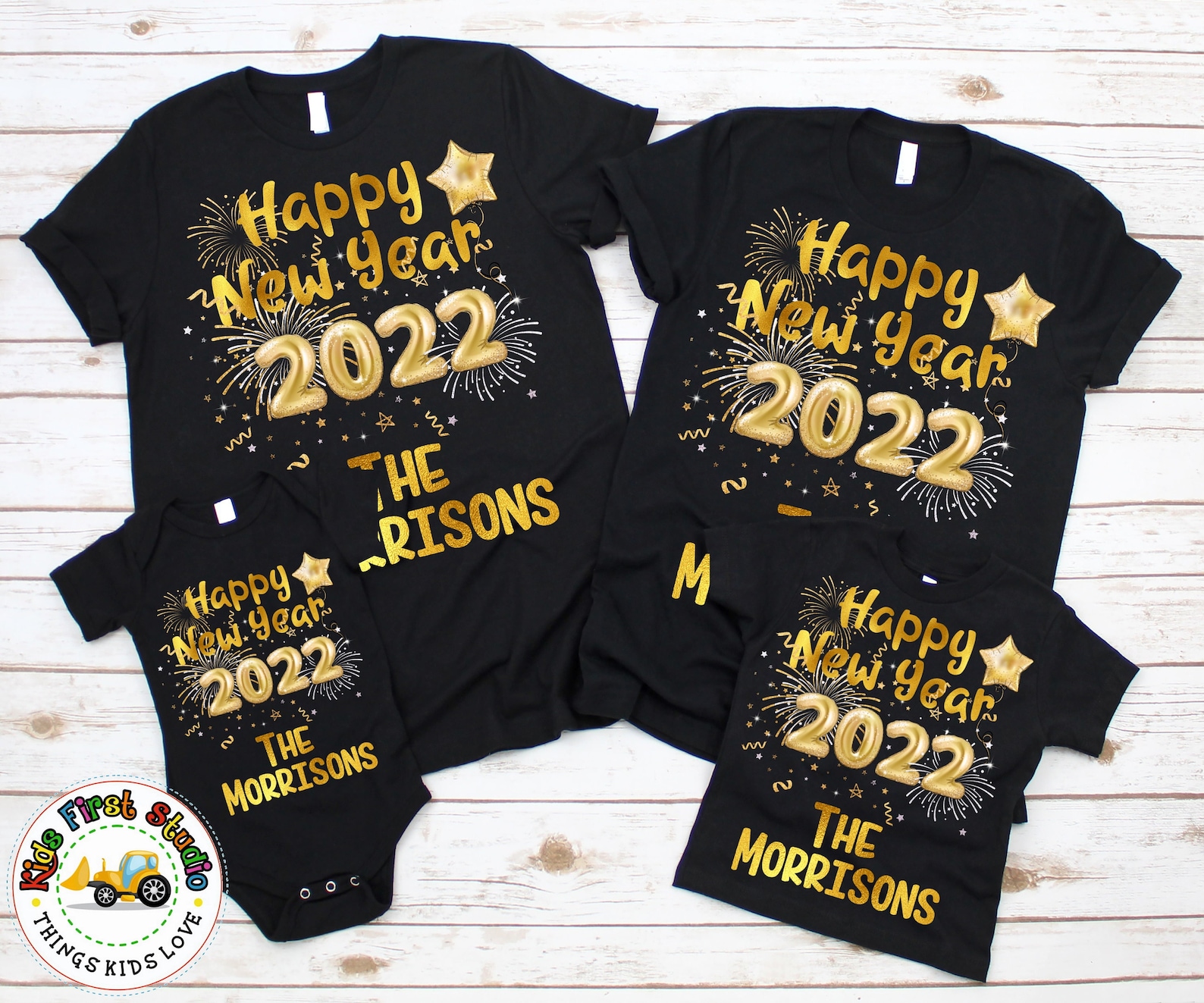 Happy New Year 2023 Family Matching Tshirts Personalized Etsy