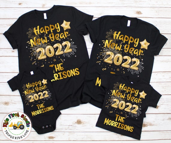 Feliz Año Nuevo 2023 Camisetas familiares juego Año Nuevo - Etsy México