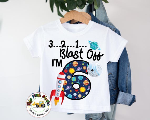 Kids 6 Year Old Outer Space Birthday Shirt Solar Planets 6th Gift Kids 6 Year Old Outer Space Birthday Shirt Solar Planets 6th Gift