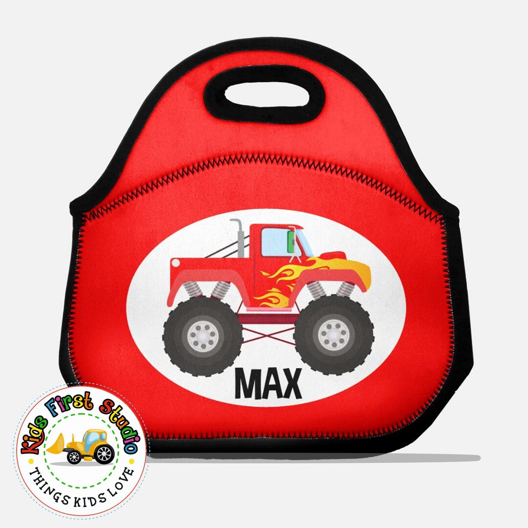 Personalized Monster Truck Lunch Box Gift For Kids Lunch Bag Etsy Personalized Monster Truck Lunch Box Gift For Kids Lunch Bag Etsy