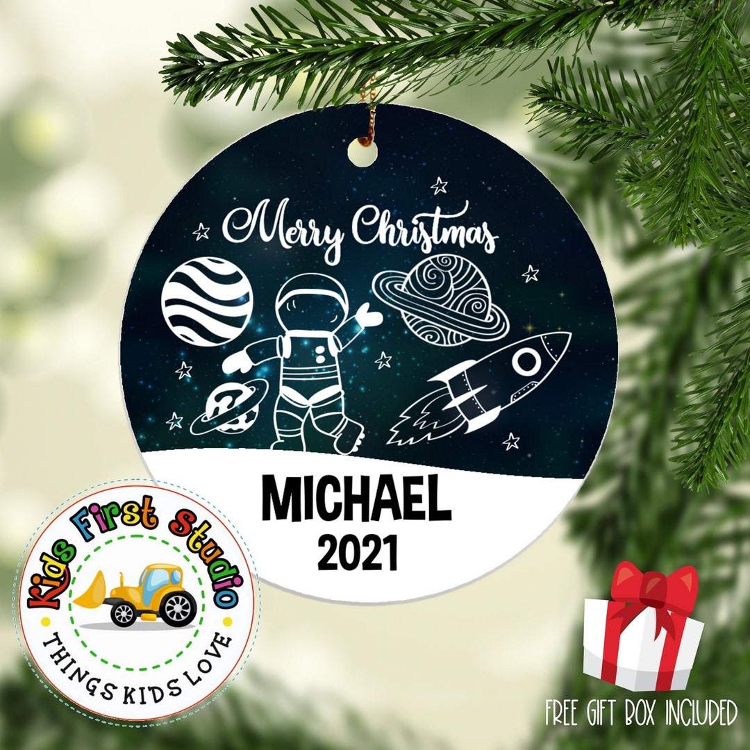 Outer Space Christmas Ornament Personalized Boy Ornament Etsy