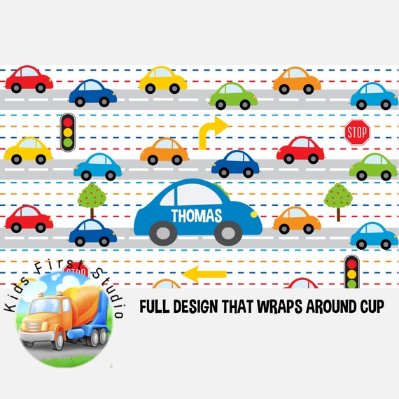 Personalized Sippy Cup City Cars Vehicles Transportation for Boys Girls  Toddlers Gift, Baby Gift, Boy Gift, Cars Cup Kids Sippy Cup 