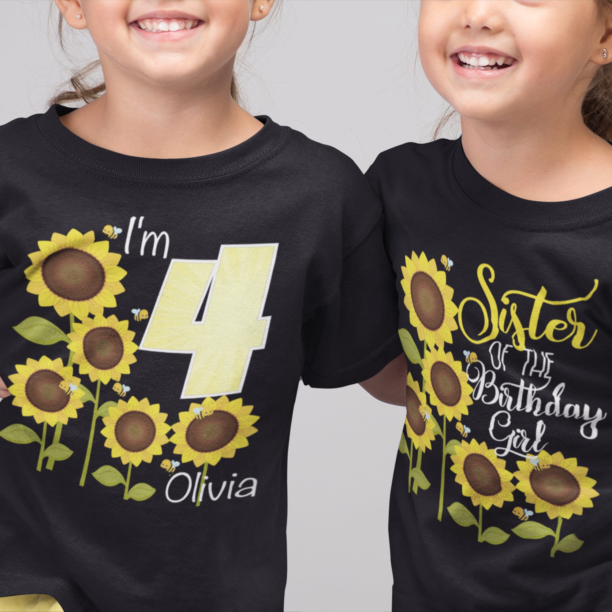 Camisas de girasoles para cumpleaños hotsell