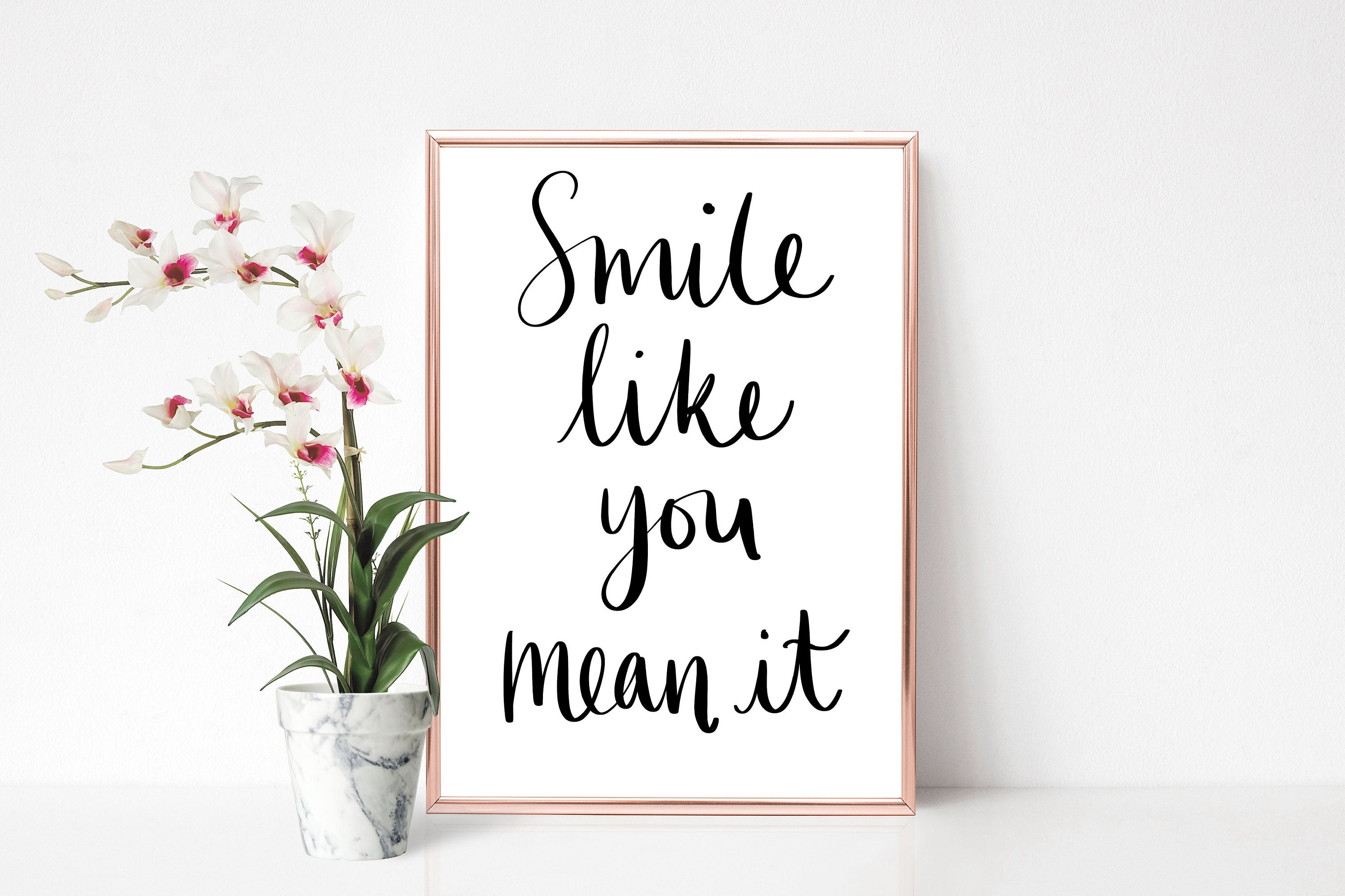 Smile Like You Mean It / A4 Print / Printable Digital Download - Etsy