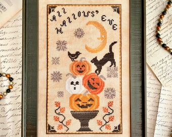 DIGITAL PDF Pattern: All Hallow's Eve Cross Stitch by Luminous Fiber Arts