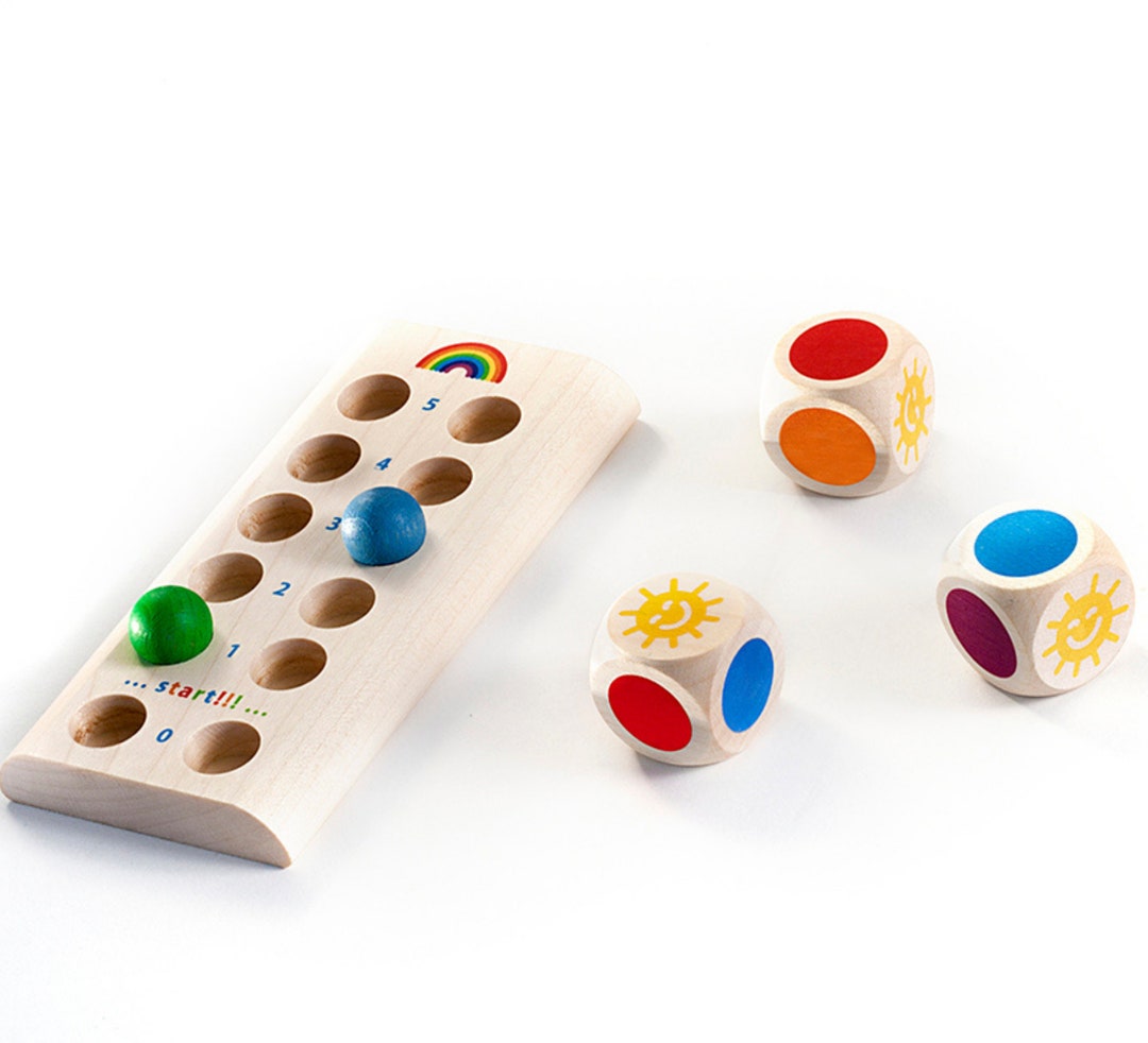 Rainbow Game Wooden Toy - Etsy