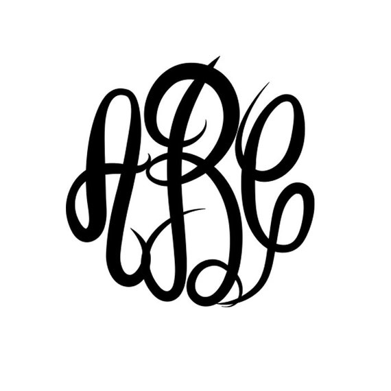 Master Circle Monogram Font SVG | Etsy
