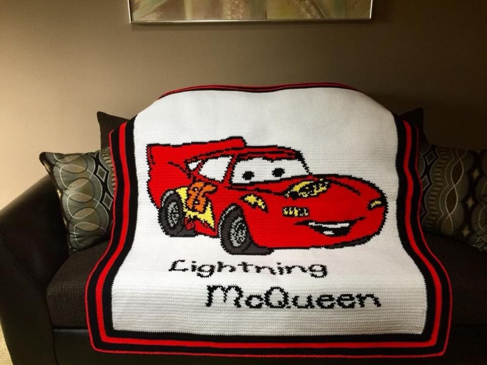 Lightning Mcqueen Afghan Crochet Pattern Etsy